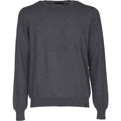 Fay , Sweater ,Gray male, Sizes: S - Fay - Modalova