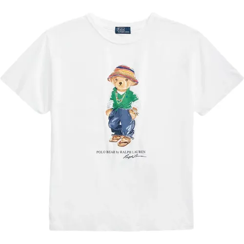 The Beat T-Shirt with Bear , female, Sizes: M, XS, L - Polo Ralph Lauren - Modalova