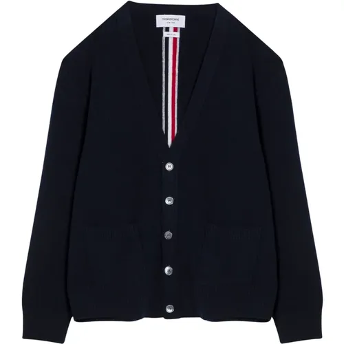 Short Cardigan Sweater , male, Sizes: XL, M, L - Thom Browne - Modalova