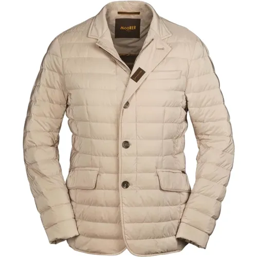 Padded Jackets Ecru , male, Sizes: 2XL - Moorer - Modalova