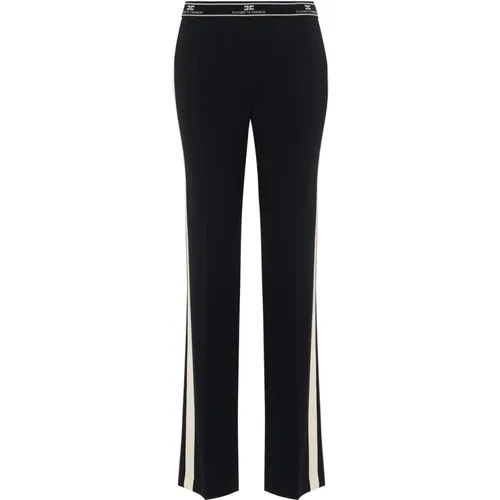 Schwarze Hose EF Modell Pa01047E2-110 , Damen, Größe: 2XL - Elisabetta Franchi - Modalova