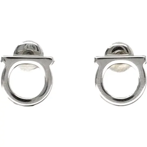 Silver Gancini Earrings Jewelry Accessories , female, Sizes: ONE SIZE - Salvatore Ferragamo - Modalova