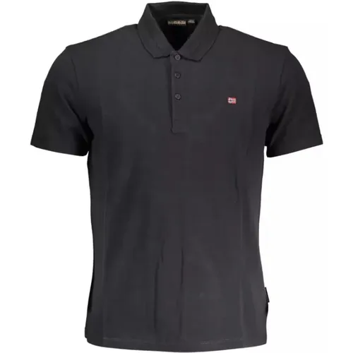 Cotton Polo Shirt with Embroidery , male, Sizes: L, M, S, XL, 2XL - Napapijri - Modalova