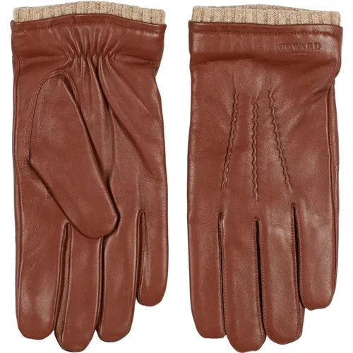 Hochwertige braune Lederhandschuhe , Herren, Größe: XL - Howard London - Modalova