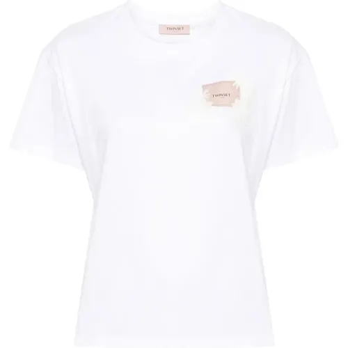 Twin-set T-shirts and Polos , female, Sizes: M, XS, XL, 2XS, L, S - Twinset - Modalova