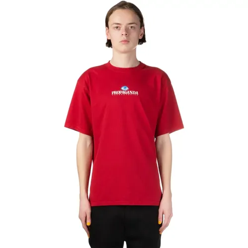 Rotes Grafik-T-Shirt , Herren, Größe: 3XL - Undercover - Modalova