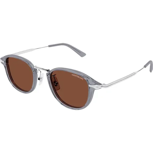 Stylische Sonnenbrille Mb0336S Farbe 004 , Herren, Größe: 48 MM - Montblanc - Modalova