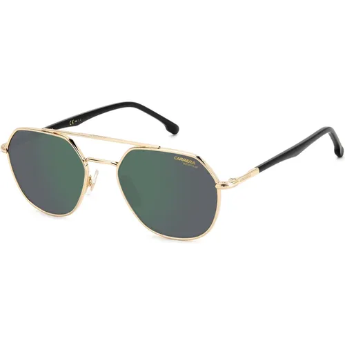 Sunglasses,Gold Gestreifte Schwarze Sonnenbrille,Gold Havana Sonnenbrille mit Braunen Shaded Gläsern - Carrera - Modalova