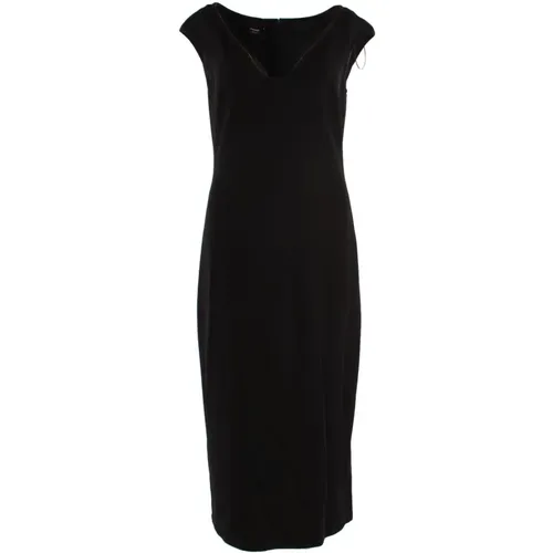 Schwarzes Kleid mit Elastan Material , Damen, Größe: M - pinko - Modalova