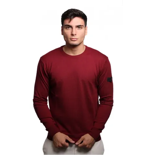 Bordeaux Baumwolle Wollpullover Exmoor Modell , Herren, Größe: 3XL - Peuterey - Modalova