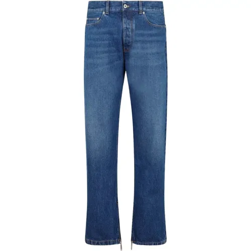 Blaue Denim Straight Leg Jeans - Off White - Modalova