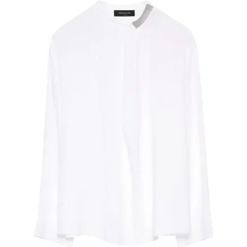 Korean Collar Top , female, Sizes: S - Fabiana Filippi - Modalova