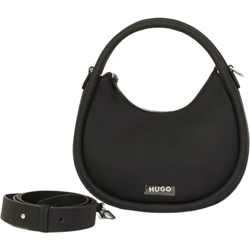 Modern Shoulder Bag with Metal Logo , female, Sizes: ONE SIZE - Hugo Boss - Modalova