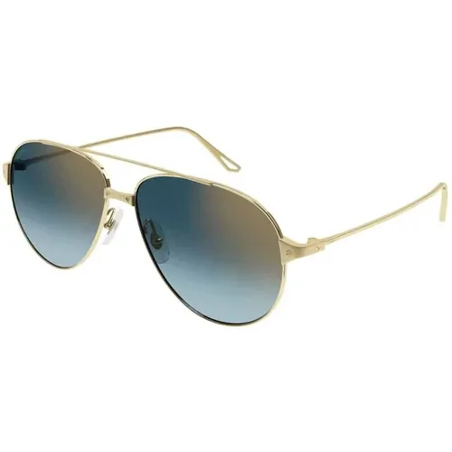 Erhöhe deinen Stil mit goldblauen Sonnenbrillen - Cartier - Modalova