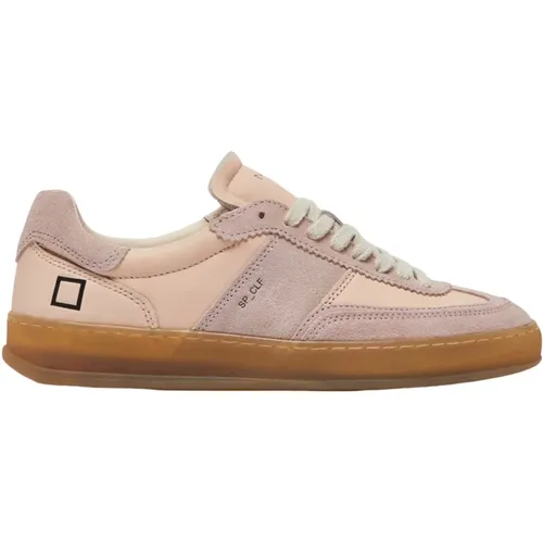 Sportliche Low Leder Sneakers Patchwork - D.A.T.E. - Modalova