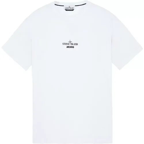Archivio Print T-Shirt, Herren Casual Mode , Herren, Größe: M - Stone Island - Modalova