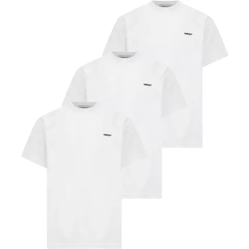 Weiße Logo Crewneck T-Shirts , Damen, Größe: 2XS - Ambush - Modalova