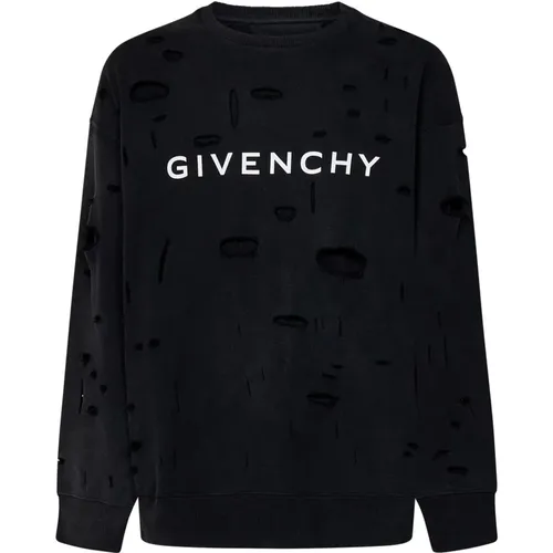 Zerstörter Schwarzer Sweatshirt - Givenchy - Modalova