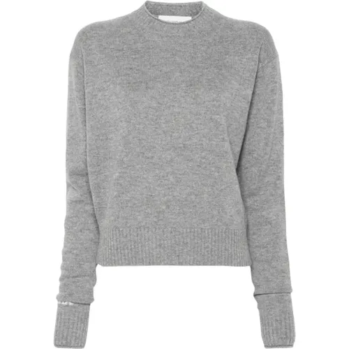 Grauer Woll-Kaschmir Pullover , Damen, Größe: L - SPORTMAX - Modalova