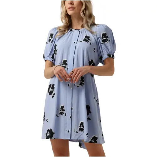 Blaues Hemdkleid für Frauen , Damen, Größe: XL - Object - Modalova