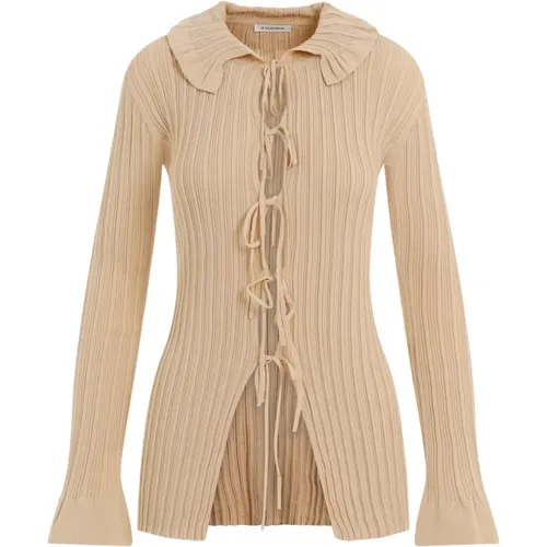 Neutral Cotton Blend Sweater , female, Sizes: S, M, XS - By Malene Birger - Modalova