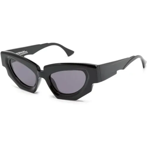 Schwarze Optische Rahmen Sonnenbrille , Damen, Größe: 52 MM - Kuboraum - Modalova