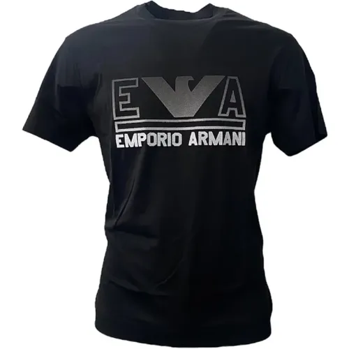 Kurzarm Jersey T-Shirt mit Maxi Logo - XXL - Emporio Armani - Modalova