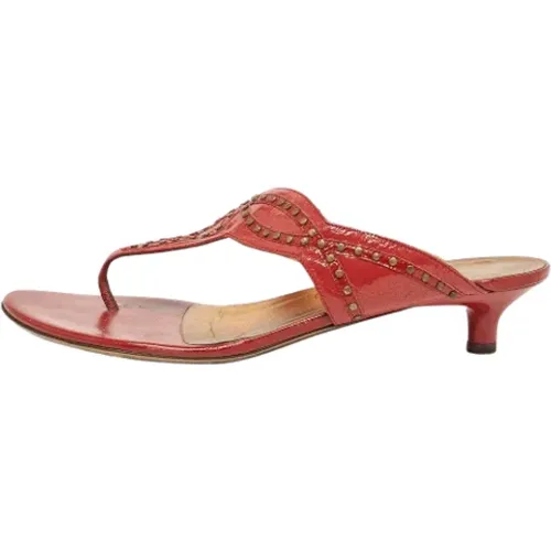 Pre-owned Leather sandals , female, Sizes: 8 1/2 UK - Salvatore Ferragamo Pre-owned - Modalova