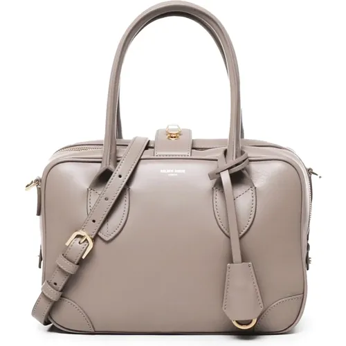 Taupe Cowskin Semi-Rigid Bag , female, Sizes: ONE SIZE - Golden Goose - Modalova