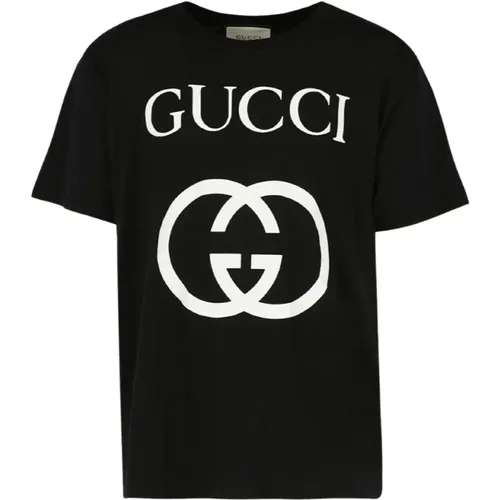 Interlocking GG Logo Printed T-Shirt , male, Sizes: M, S, XL, 2XL - Gucci - Modalova