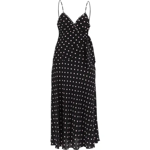 Polka Dot Slip Dress with Studs , female, Sizes: 2XS - Alessandra Rich - Modalova