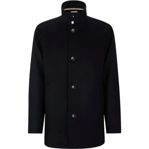 Relaxed Fit Wool and Cashmere Coat , male, Sizes: 5XL, 7XL - Hugo Boss - Modalova