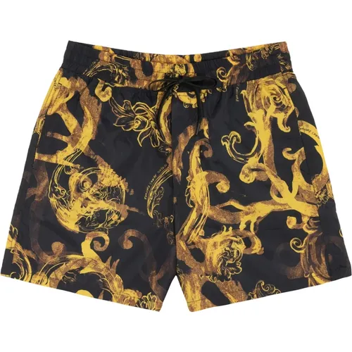 Abstract Multicolour Swim Shorts , male, Sizes: L, S - Versace Jeans Couture - Modalova