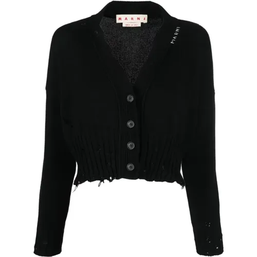 V-Neck Cardigan , female, Sizes: M, XS - Marni - Modalova