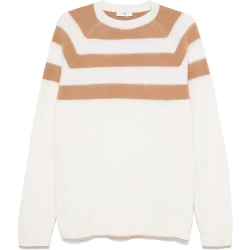 Striped Wool-Cashmere Sweater , male, Sizes: L, M - PT Torino - Modalova