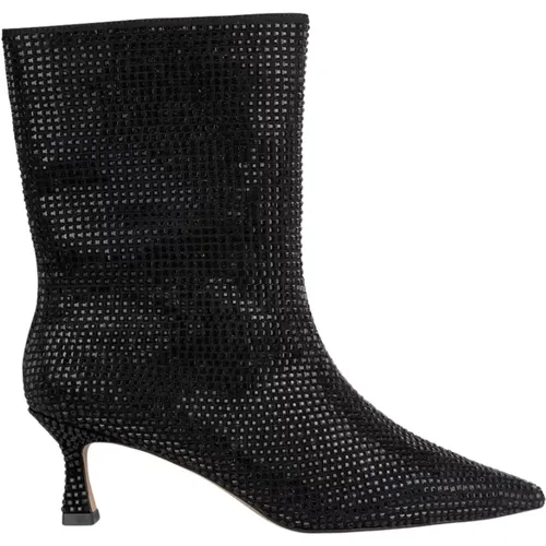 Shiny ankle boots heel , female, Sizes: 6 UK, 7 UK, 4 UK, 9 UK, 5 UK - Alma en Pena - Modalova