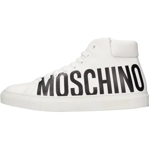 Sneakers Weiß , Herren, Größe: 44 EU - Moschino - Modalova