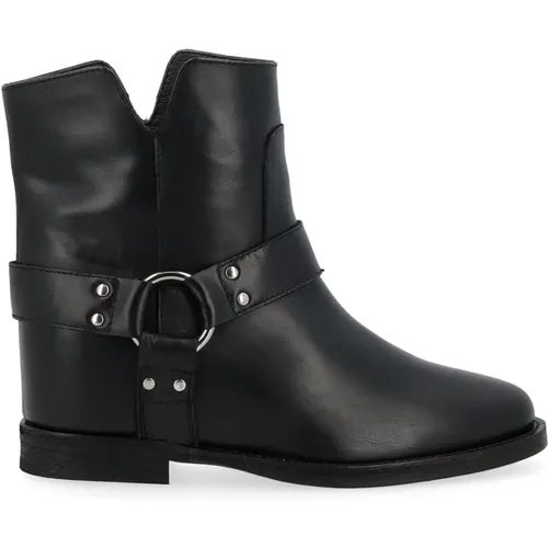 Split V Wedge Ankle Boot , female, Sizes: 3 UK, 5 UK, 3 1/2 UK, 4 1/2 UK, 4 UK, 2 UK, 6 UK, 8 UK, 7 UK, 5 1/2 UK - Via Roma 15 - Modalova