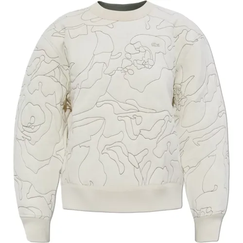 Sweatshirt mit dekorativer Stickerei - Lacoste - Modalova