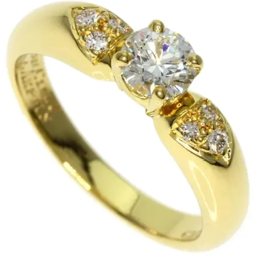 K Gold Diamond Band Ring , female, Sizes: ONE SIZE - Van Cleef & Arpels Pre-owned - Modalova
