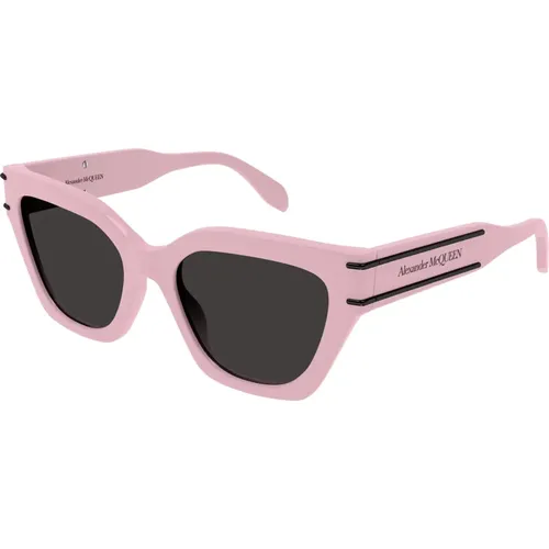 Grey Sunglasses , female, Sizes: 53 MM - alexander mcqueen - Modalova