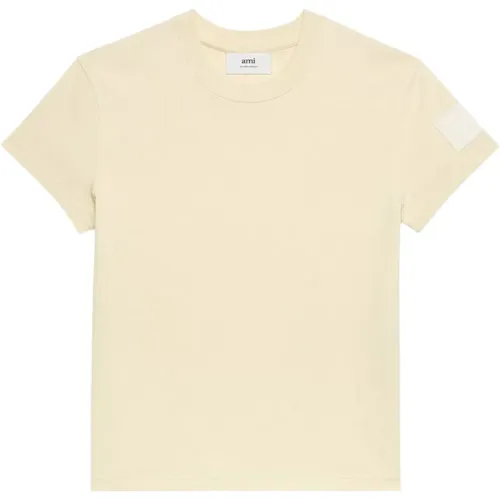 Cotton T-shirt with Chest Pocket - S , male, Sizes: S - Ami Paris - Modalova