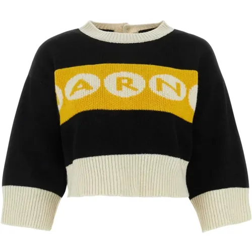 Two-tone Wool Sweater , female, Sizes: 2XS, S, XS - Marni - Modalova