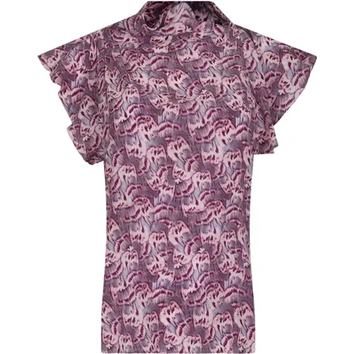 Mauve Seiden Rüschen Top , Damen, Größe: XS - Isabel marant - Modalova