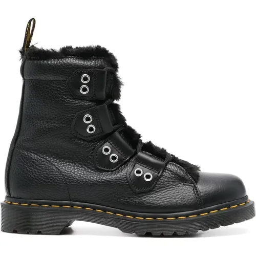 Lace-Up Boots with Faux-Fur Lining , female, Sizes: 4 UK, 3 UK, 5 UK - Dr. Martens - Modalova