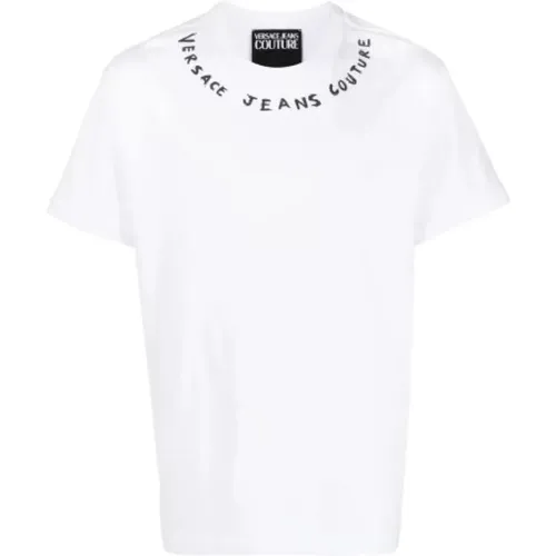 Men`s Logo T-shirt - Xxxl , male, Sizes: 3XL, 2XL - Versace Jeans Couture - Modalova