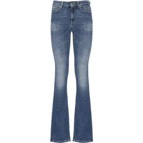 Cotton Womans Jeans with Jewel Buttons , female, Sizes: W26, W27, W28, W29, W25, W32, W30 - Dondup - Modalova