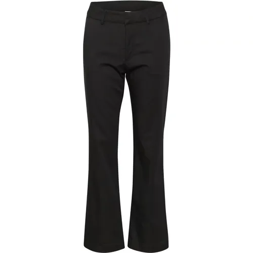 Flared Chino Pants Deep , female, Sizes: M, 3XL, 2XL, S, XS, XL, L - Kaffe - Modalova