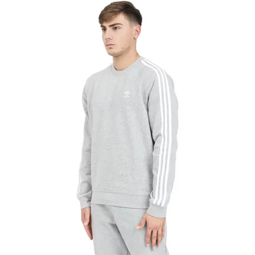 Klassischer 3-Streifen Rundhalspullover , Herren, Größe: M - adidas Originals - Modalova