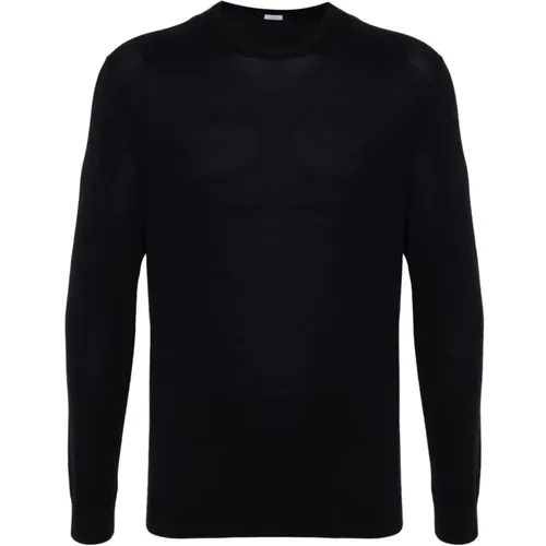 Midnight Wool Crew Neck Sweater , male, Sizes: S, M - Malo - Modalova